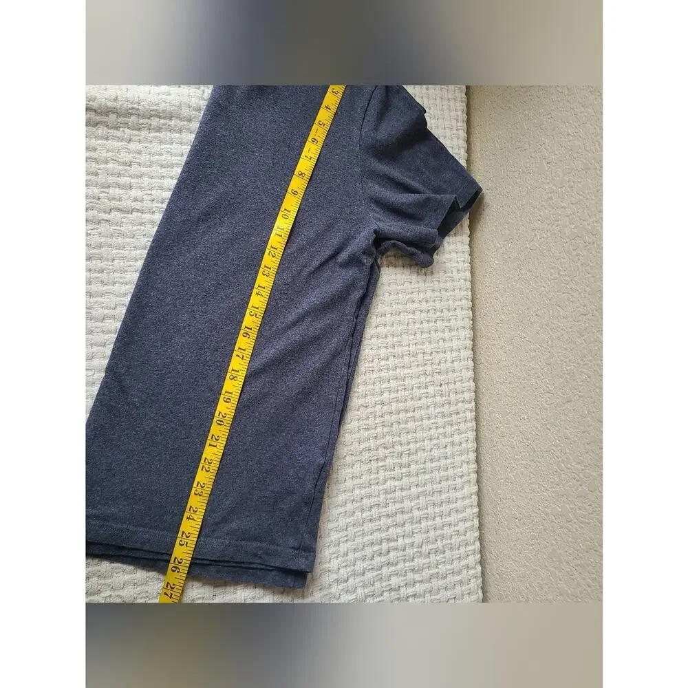 Everlane Classic Men's Crewneck T-Shirt in Heather Navy Blue Size L - Picture 7 of 9